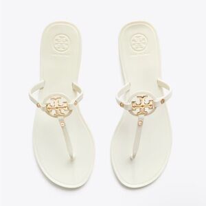 Tory Burch MINI MILLER JELLY SANDAL, Ivory Color, Size 6
